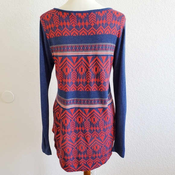 Soft Surrounding Red Blue Southwest Top Size Small - Picture 4 of 5